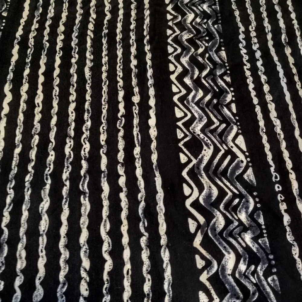 Vintage Casca Silk Print Oblong Scarf